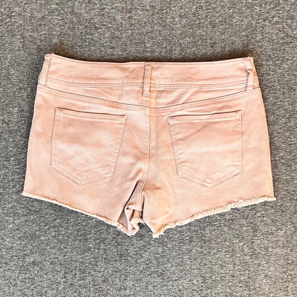 NWT Refuge Mid-rise Shortie Shorts Sz 10 Mauve 98% Cotton Micro Mini Y2K Style - Picture 8 of 8